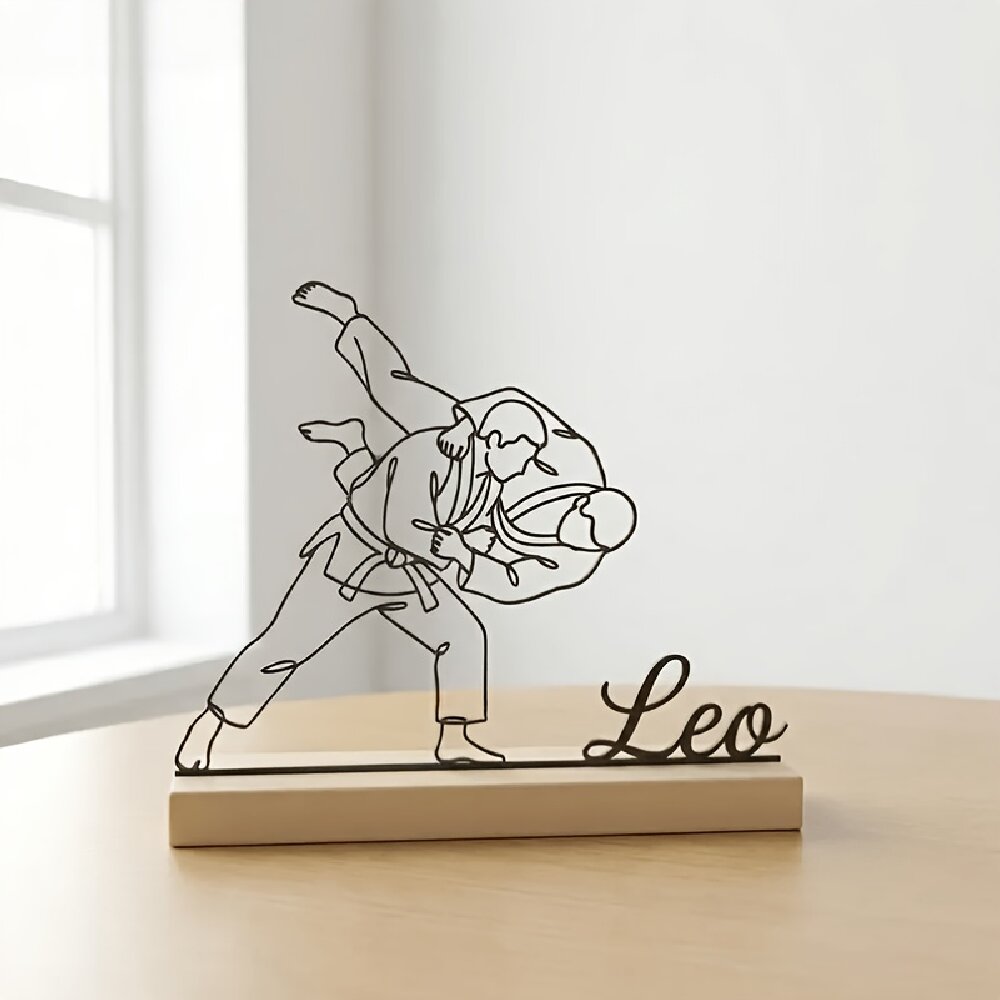 Desktop Laser Engraver - Custom Engraved Judo Martial Arts Statue