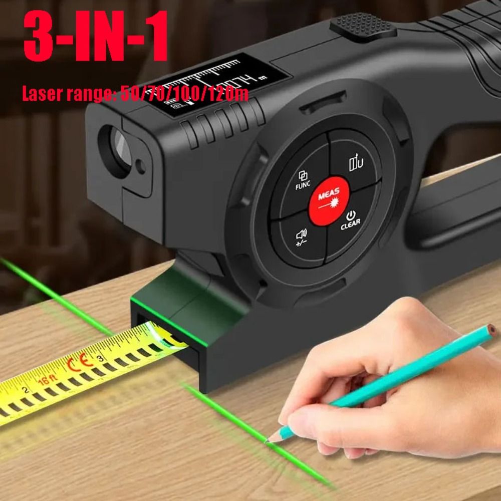 3-in-1 Laser Tape Measure Retr - Industrial Laser Distance Sensor ulasan dan harga