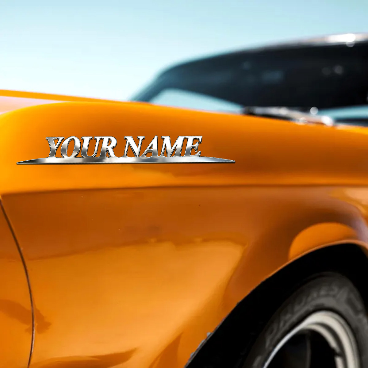 Metal Trendy YOUR NAME Sticker - Industrial Laser Power ulasan dan harga