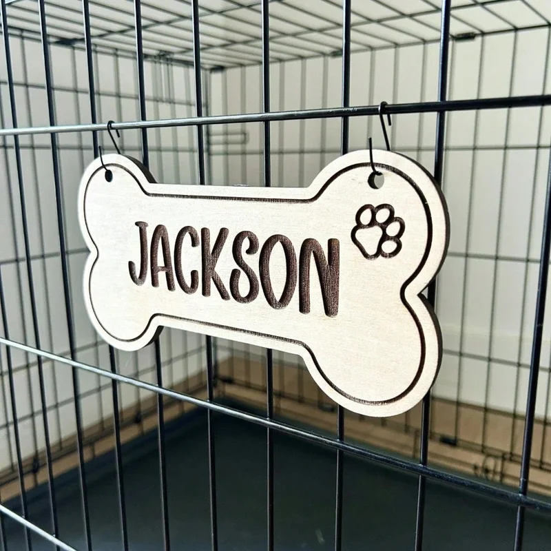 5PCS Custom Wooden Dog Tag - P - Industrial Laser Power ulasan dan harga
