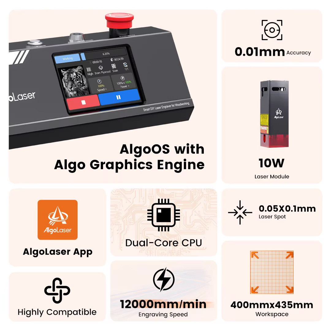 Algolaser DIY Table 40*43cm CN - Industrial Handheld Laser Engraver ulasan dan harga