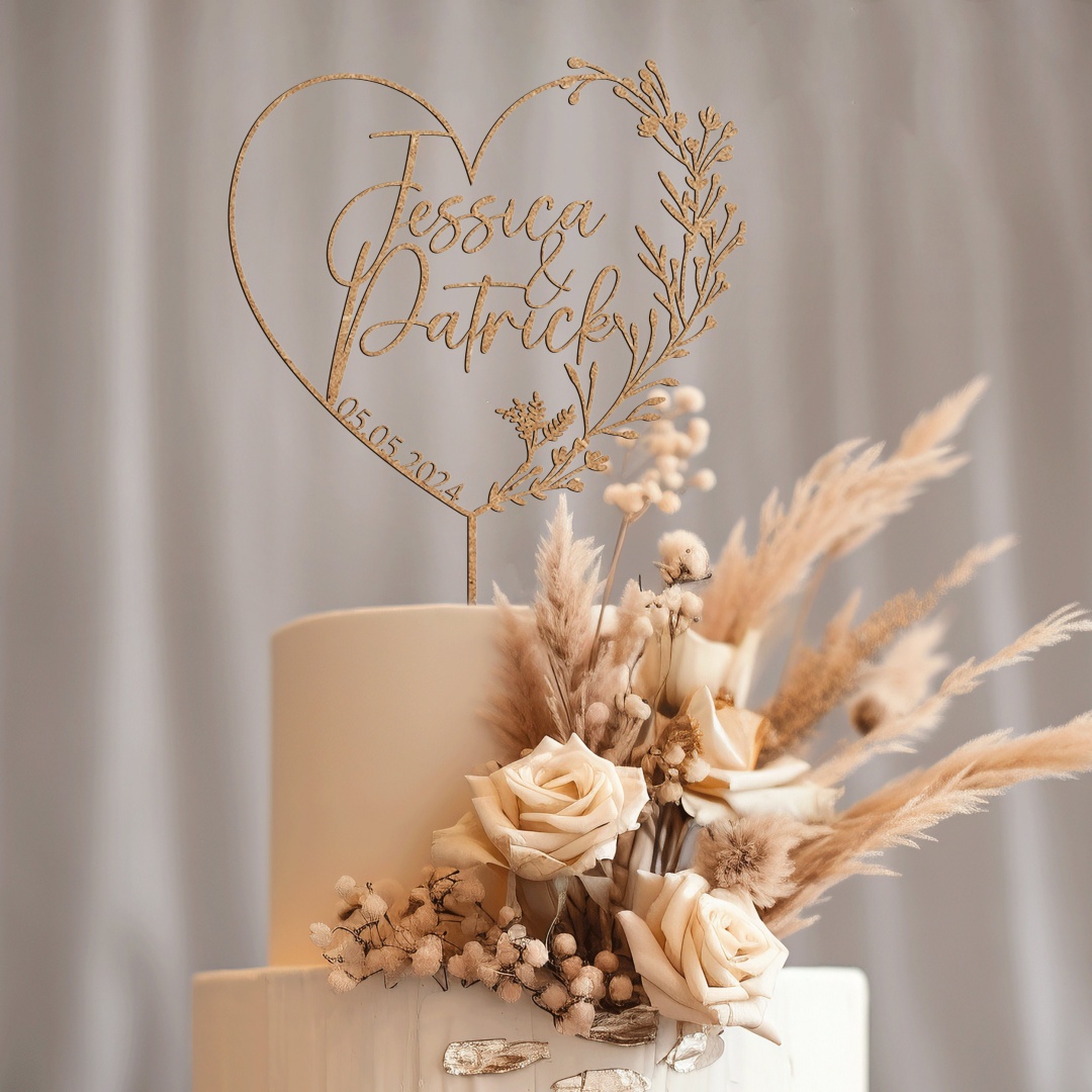 Gold Cake Topper with Heart, H - Industrial Laser Power ulasan dan harga