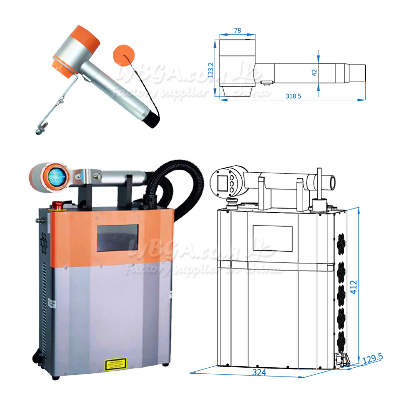 LY-LCG100A 100W Pulsed Laser C - Industrial Lasers ulasan dan harga