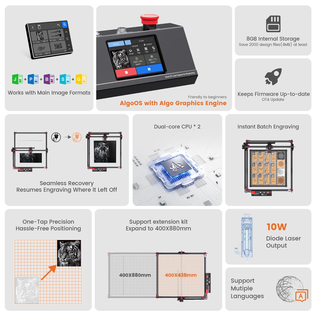 AlgoLaser DIY KIT MK2 10W Lase - Industrial Handheld Laser Engraver ulasan dan harga
