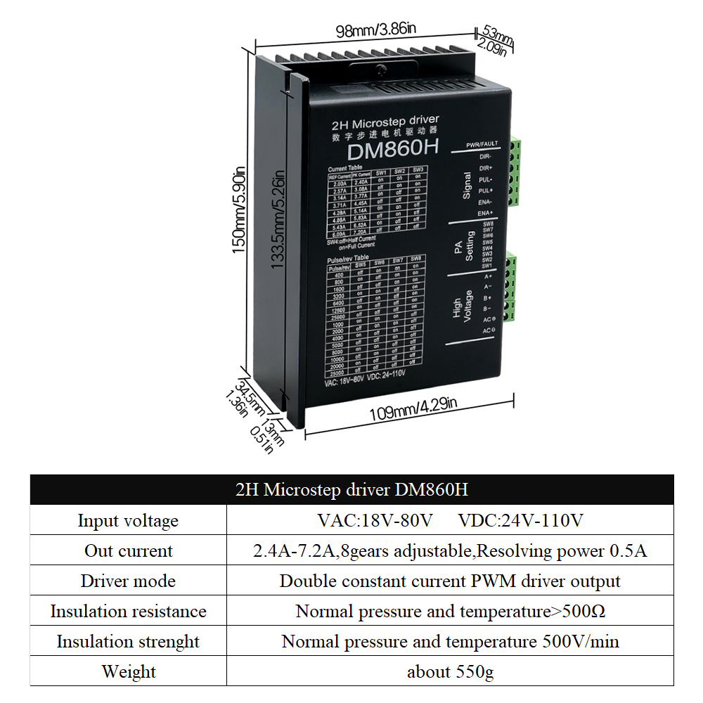 MHCNC Nema34 118mm 8.5Nm Open  - Stepper Driver Cnc ulasan dan harga