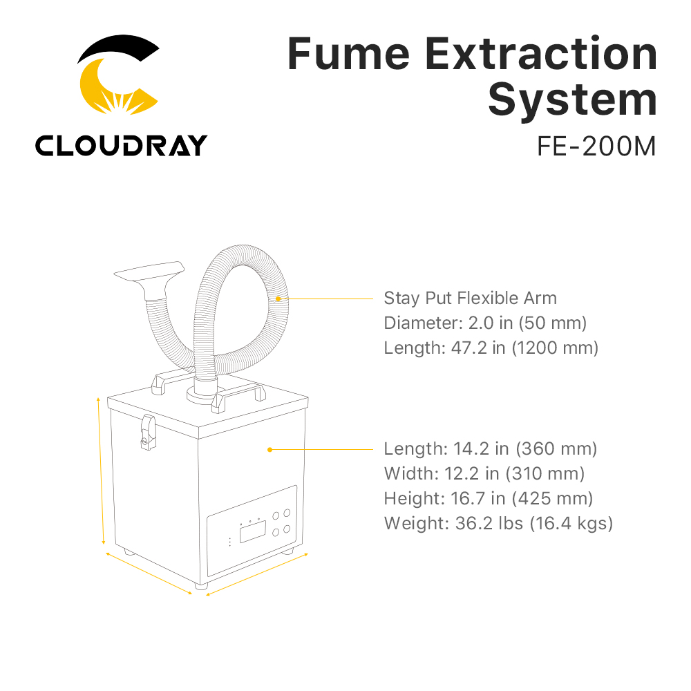 Cloudray Fume Extraction Syste - Fiber Laser Cutting Machine ulasan dan harga